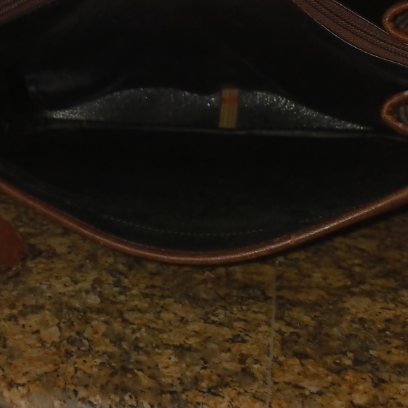 Burberry Vintage Haymarket Canvas and Leather Trimmed Brown Crossbody Make Offer - Picture 14 of 16